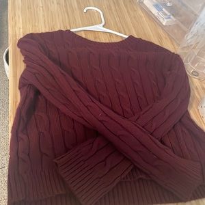 Dark red sweater